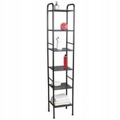 Regał łazienkowy metalowy czarny półki do łazienki na ręczniki i