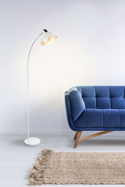 Skandynawska lampa podłogowa ANITA 24703SW Globo metal biała zdjęcie 3