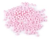 KORALIKI PLASTIKOWE COLOR JASNY RÓŻ 4MM 100SZT