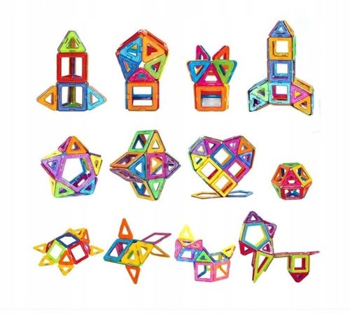 Klocki Magnetyczne Konstrukcyjne Edukacyjne 3D COOLJOY 45 el na Arena.pl