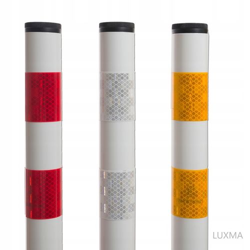 Słupki parkingowe drogowe odblaskowe z podstawą słupek odblask 3M na Arena.pl