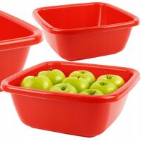 MISKA KWADRATOWA UNIWERSALNA MISA DO ŁAZIENKI OGRODU NA PRANIE 6L CZERWONA