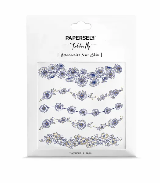 Tatuaż naklejka Daisy Bloom Paperself zdjęcie 1