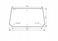 szyba tylna - tył ciągnika URSUS 4512, 4514, 5314 kabina Standard 31976K91