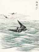 Plakat 60x80cm Riu Kiu House Swallow, Kashu Japoński Vintage