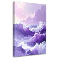 Obraz do salonu sypialni biura, Morze Fale Pastelowy Krajobraz