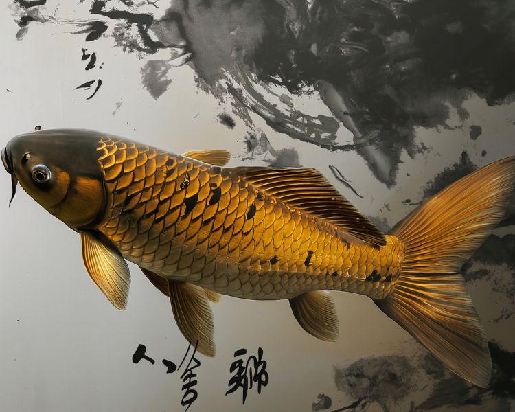Plakat 50x40cm Spokojna Ryba Koi zdjęcie 1