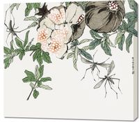 Obraz 100x90cm Owoc Granatu Morimoto Toko Japoński Vintage do Salonu