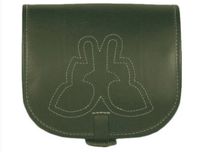 Torba skórzana mała zielona M4DW-44 Garbacz myśliwska