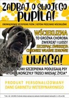 PLAKAT wścieklizna szczepienia - 100 szt projekt