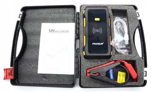 Mocny Jump Starter BOOSTER Rozruch PowerBank Ładowarka QI 39800 mAh 1200 A na Arena.pl