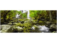 100X40CM WODOSPAD ZIELENI OBRAZ DREWNO