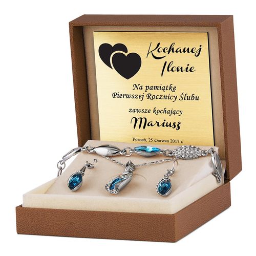 KOMPLET SWAROVSKI ELEMENTS SOPELKI BLUE VA58 na Arena.pl