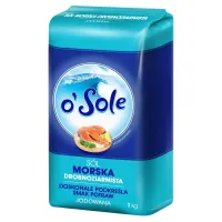 CENOS O`SOLE SÓL MORSKA DROBNOZIARNIASTA JODOWANA 1KG