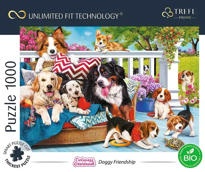 Puzzle 1000 elementów. Doggy Love zdjęcie 3