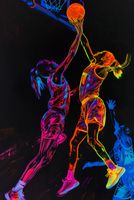 Plakat 68x101cm Mecz W Kosza