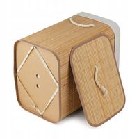 KOSZ na PRANIE bieliznę BAMBUSOWY z POKRYWKĄ Pojemnik Tadar 42x32x50