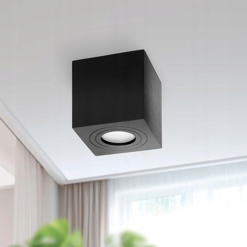 Oprawa Natynkowa Halogenowa Tuba GU10 LED ruchoma sufitowa spot czarna na Arena.pl