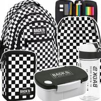 PLECAK SZKOLNY MŁODZIEŻOWY BACKUP 26L CZARNO-BIAŁA KRATA SZACHOWNICA KL 4-8