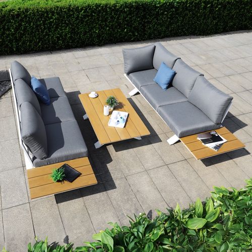 zestaw mebli ogrodowych narożnik sofa stolik komplet na ogród taras leżanka na Arena.pl