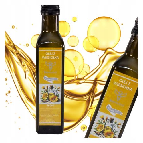 Olej z Nasion Wiesiołka Wiesiołek 250ml ml Tłoczony Na Zimo Nierafinowany na Arena.pl