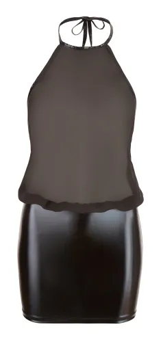 cottelli party sukienka mini xl czarna z połyskiem i siateczką na Arena.pl