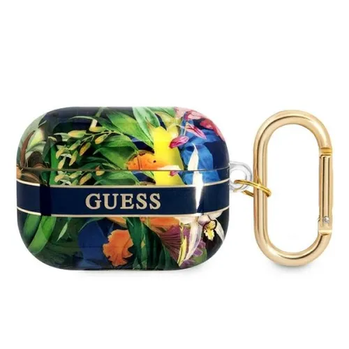 Etui Guess Flower Strap Collection na AirPods Pro - niebieskie na Arena.pl