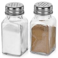 Przyprawnik Solniczka Pieprzniczka Zestaw Pojemniki do Soli Pieprzu Szklane