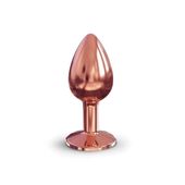 metalowy korek analny z czarnym kryształem marc dorcel diamond s 7 cm