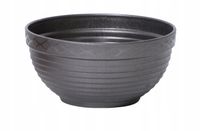 Doniczka Misa DMS06 | Grafit, Kształt Okrągły, Wymiary 26x11.3 cm, Kolor Grafit, Prosperplast