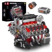 Klocki Mould King 10130 Silnik F488 3.9L V8 Twin-Turbo Model Technic BOX