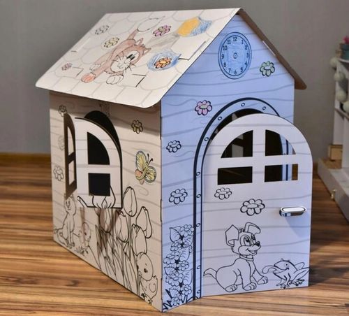 Domek Do Kolorowania Malowania Kolorowanka XXL Duży 99x68x78 na Arena.pl