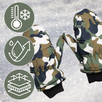 Rękawice Zimowe Dziecięce Ciepłe Rękawiczki Narciarskie Na Zimę Moro Zielon