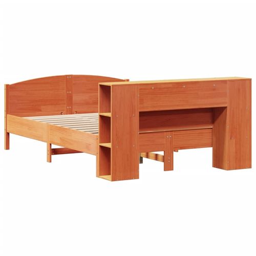 Łóżko z regałem, bez materaca, 160x200 cm, lite drewno sosnowe na Arena.pl