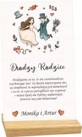 STATUETKA RAMKA prezent dla rodziców na ślub wesele nadruk UV