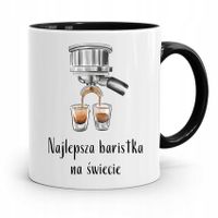 Dla Baristy Baristki Kawiarki Kubek Czarny Prezent Z Nadrukiem Ze Zdjęciem