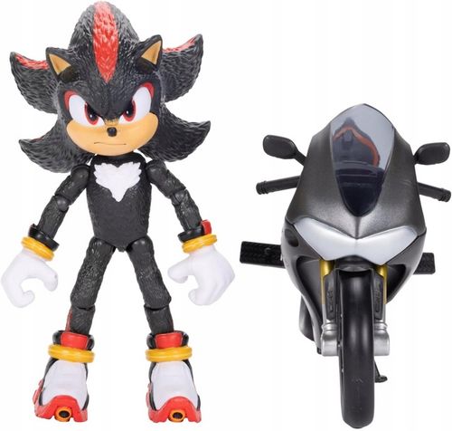 SONIC 3 THE HEDGEHOG FIGURKA SHADOW + CZARNY MOTOCYKL ZESTAW RUCHOME KOŁA na Arena.pl