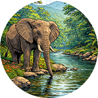 Opłatek na tort Słoń Słonik Trąbalski 18 30 40 50 60 Urodziny