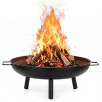 Palenisko ogrodowe z uchwytami 58 cm misa na ognisko, grill, okrągła, czarna