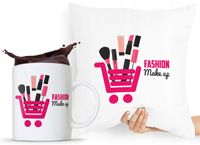 Zestaw Poduszka + Kubek Kosmetyczki Makijażystki Z Nadrukiem Ze Zdjęciem