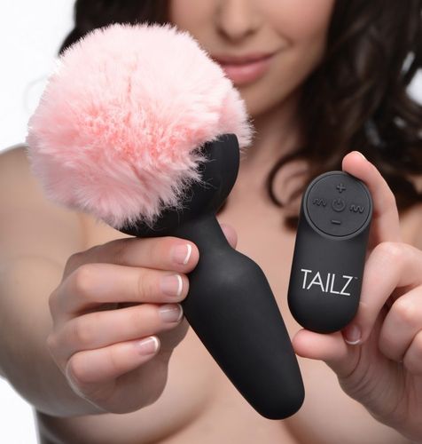 tailz pink bunny tail vibrating anal plug na Arena.pl