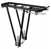 Bagażnik Rowerowy Tylny na Rower Uniwersalny Aluminiowy Mocny Czarny