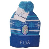CZAPKA ZIMOWA OCIEPLANA Z POMPONEM KRAINA LODU ELSA 52