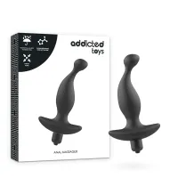 addicted toys masażer analny czarny model 1 wibrujący silikonowy