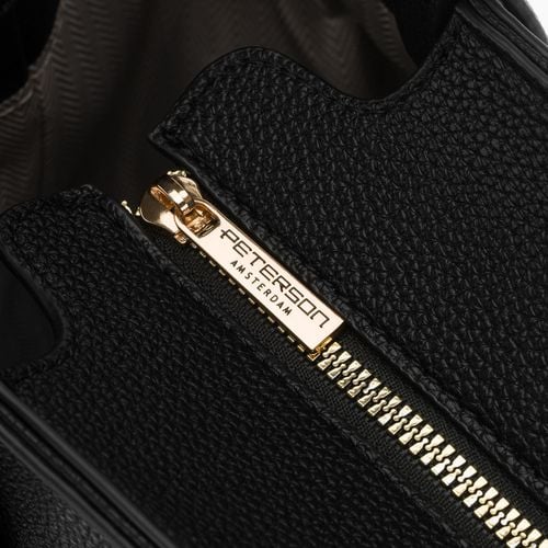 czarna shopperka damska wykonana ze skóry ekologicznej z praktycznym na Arena.pl