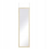 LUSTRO WISZĄCE NA DRZWI DO POKOJU GARDEROBY 126 CM BEŻOWE LUSTERKO BOHO