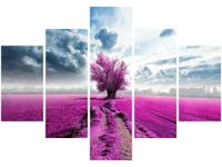 OBRAZ FIELD&TREE POLE DRZEWO KOLORY