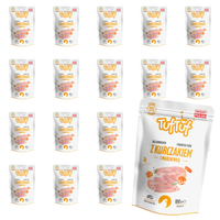 MOKRA KARMA DLA PSA TufTuf SASZETKA MIELONKA KURCZAK MARCHEWKA 20x100G