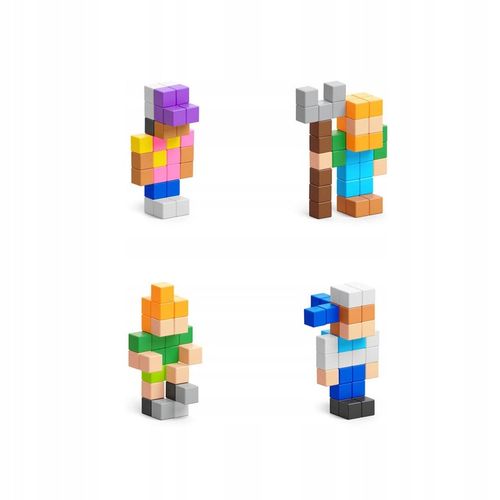 Klocki magnetyczne kreatywne Niespodzianka PIXIO Mini figures 27-44 klocków na Arena.pl