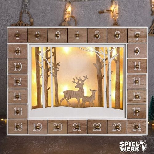 KALENDARZ DREWNIANY ADWENTOWY KRAJOBRAZ LED na Arena.pl
